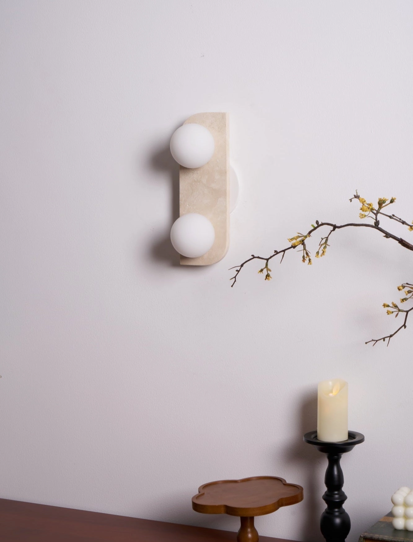 Elysian Travertine Wall Light