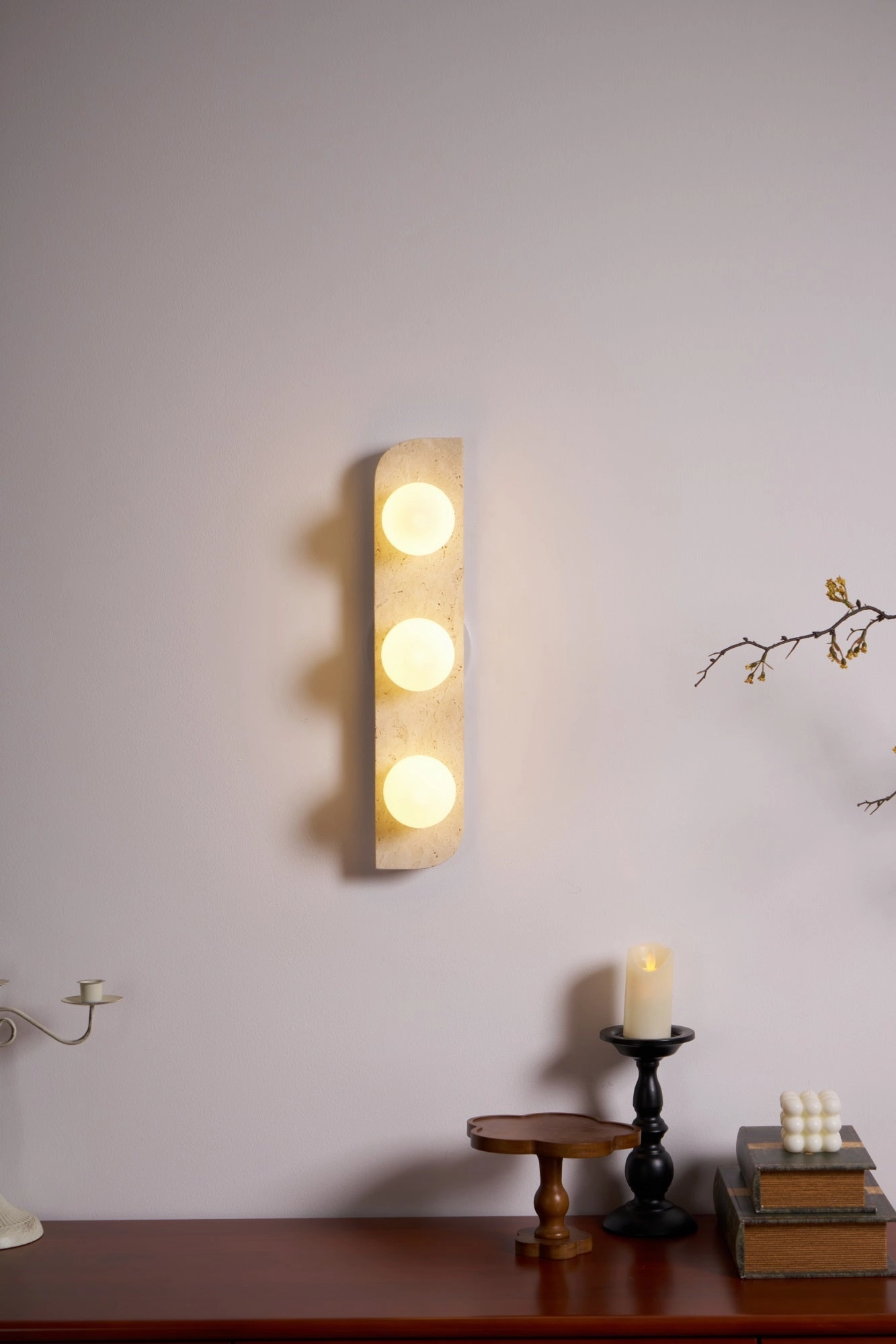 Elysian Travertine Wall Light