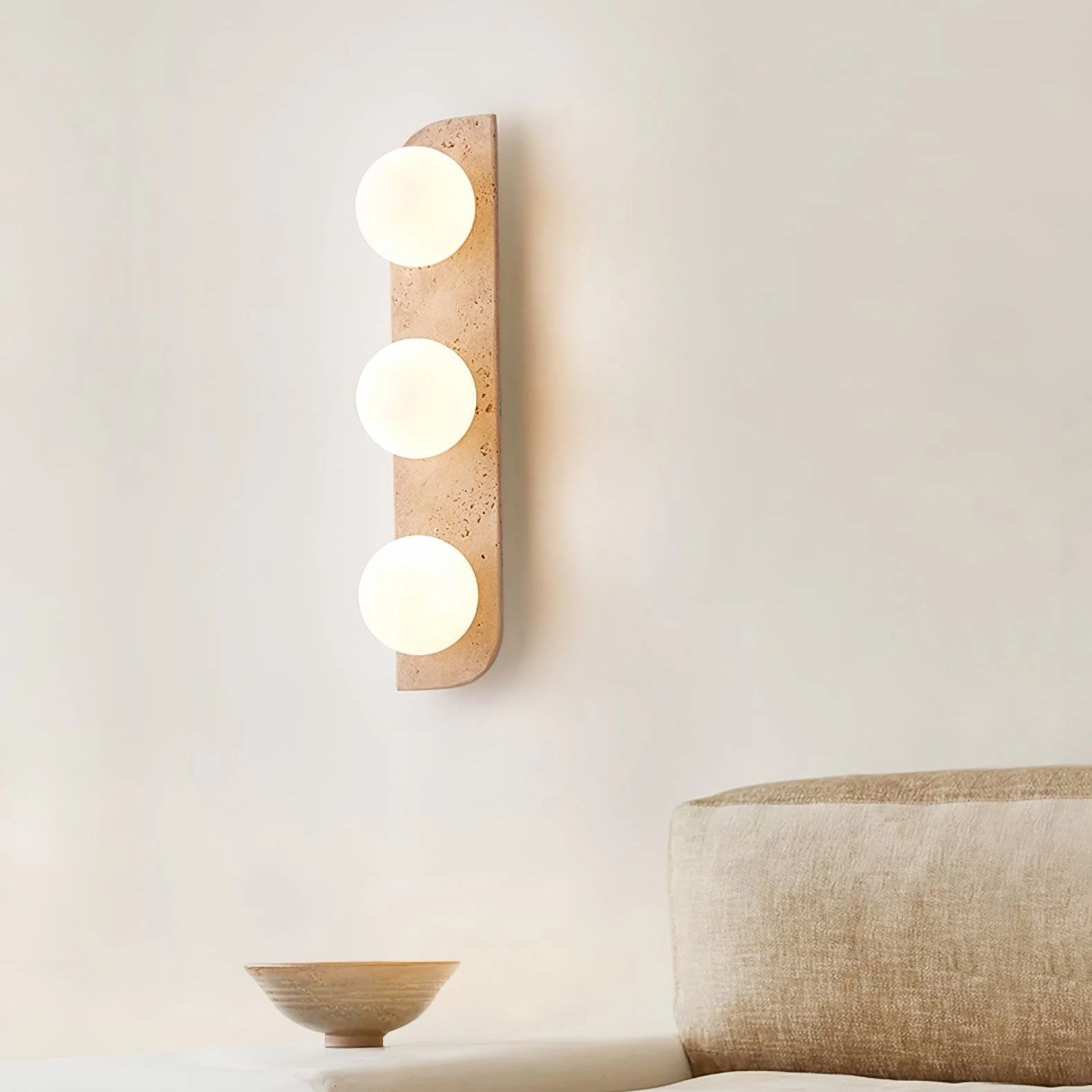 Elysian Travertine Wall Light