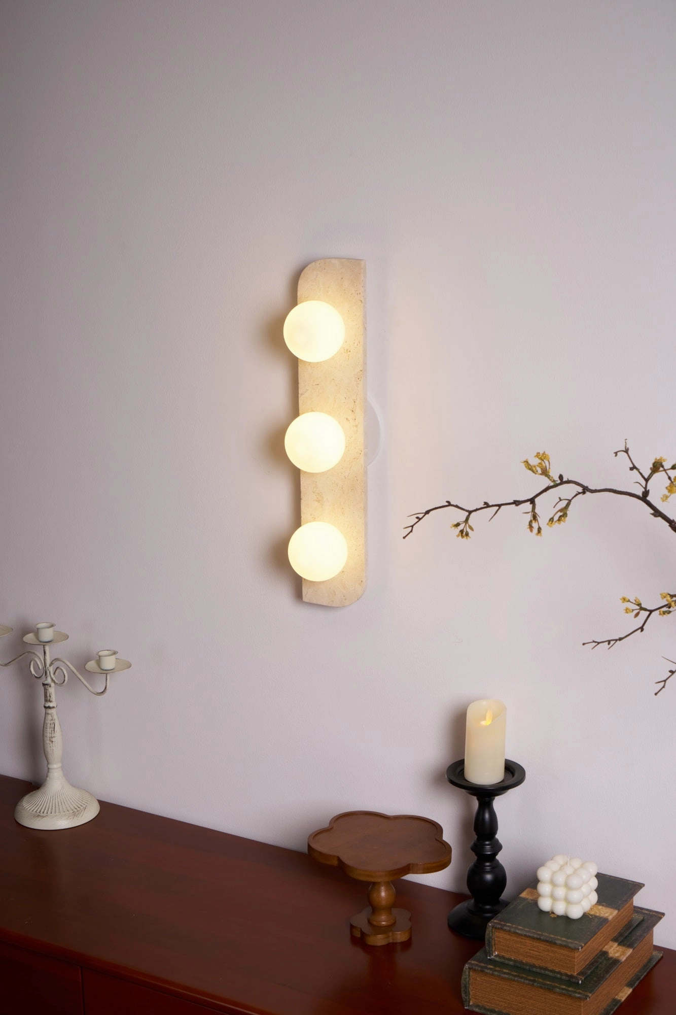 Elysian Travertine Wall Light