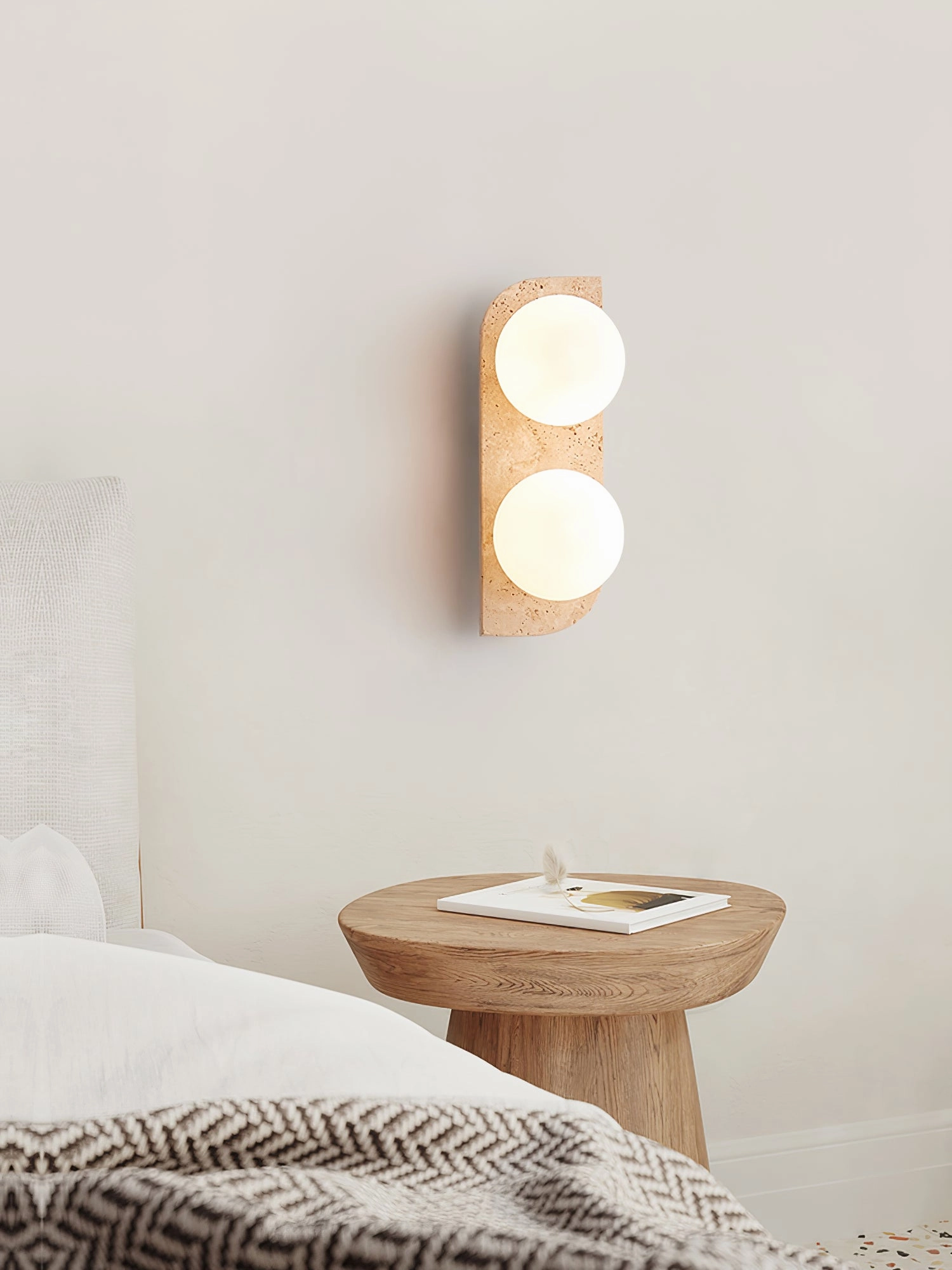 Elysian Travertine Wall Light