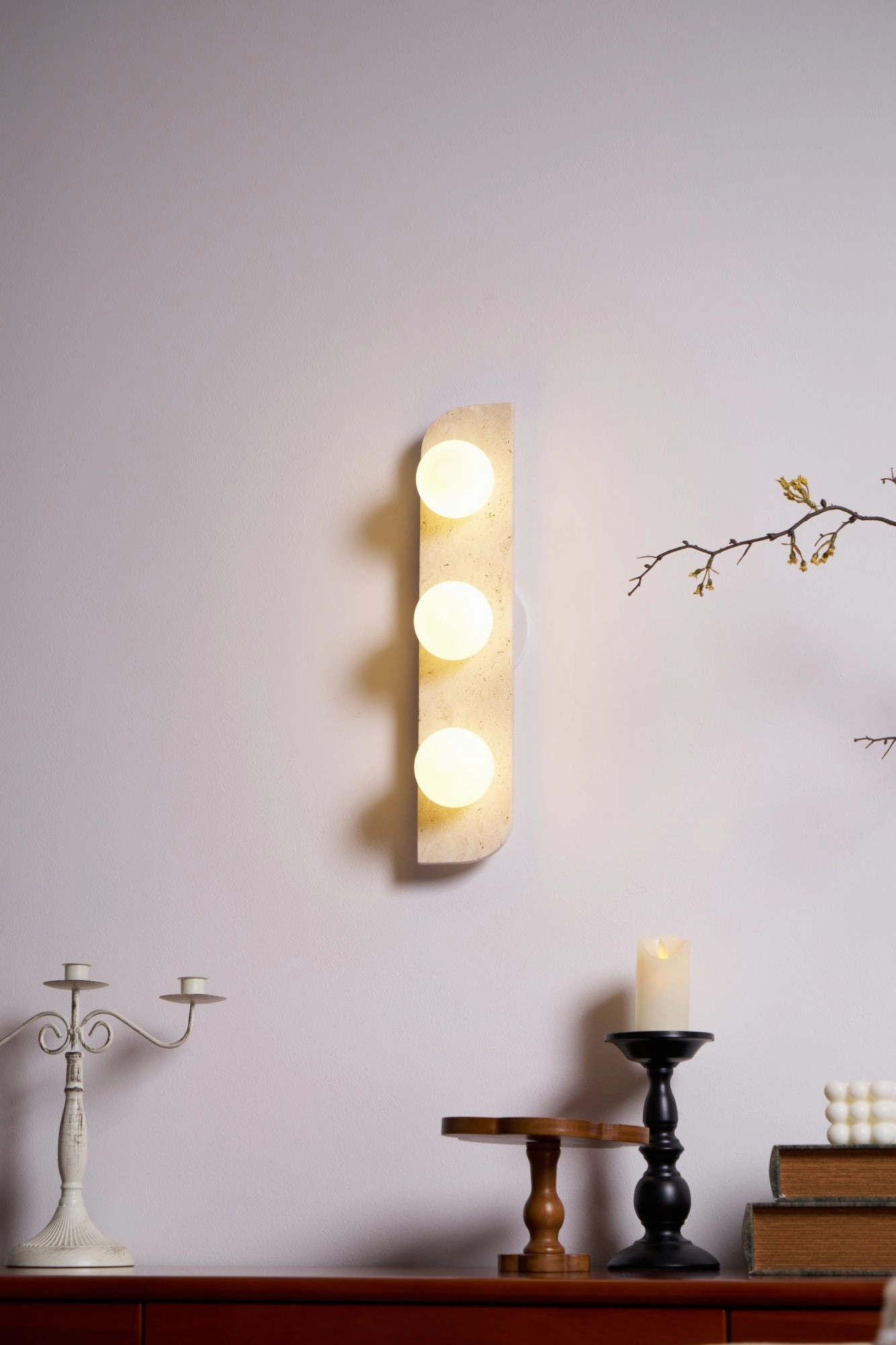 Elysian Travertine Wall Light