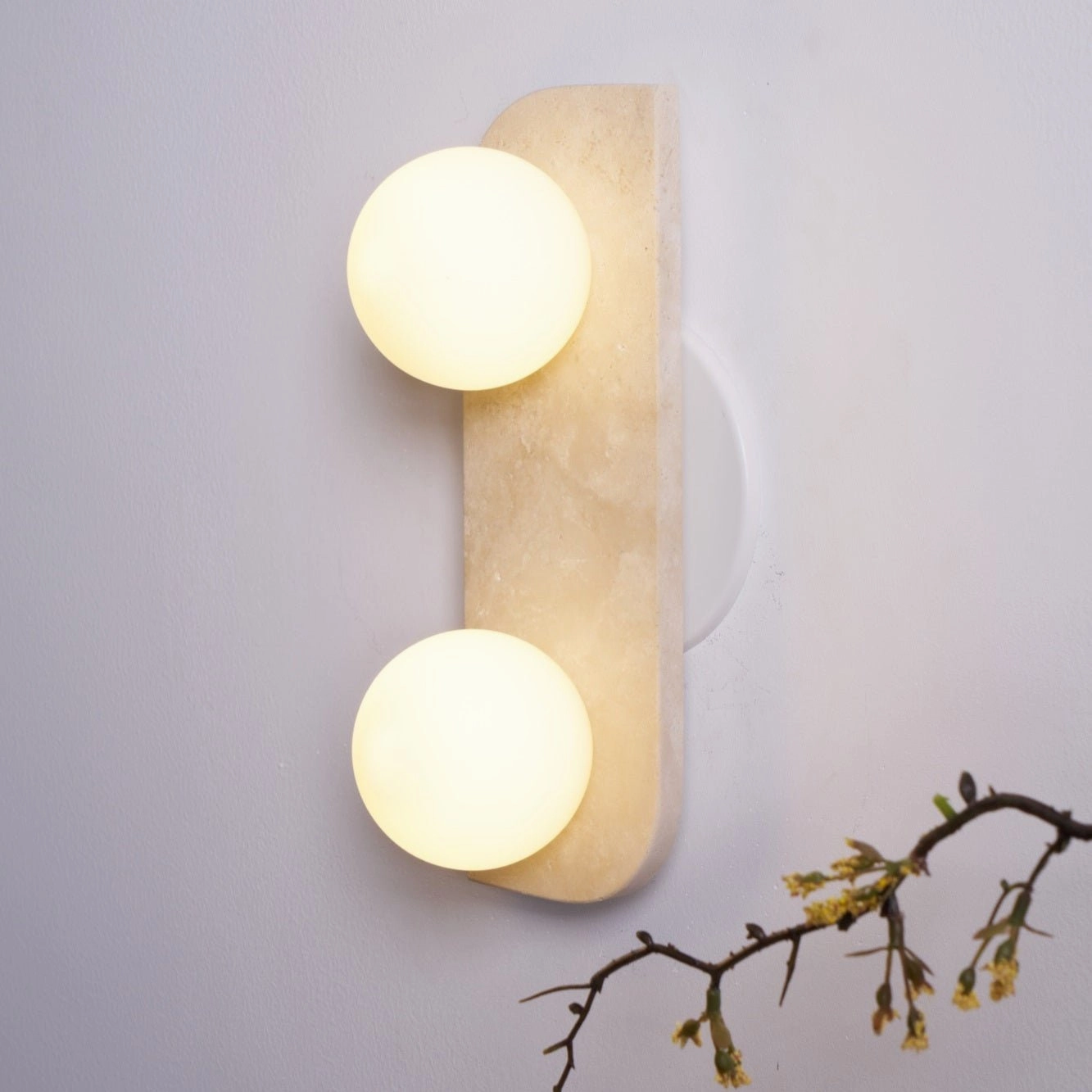 Elysian Travertine Wall Light