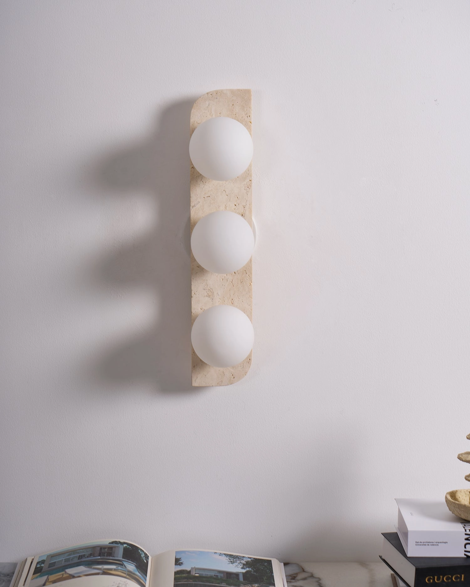 Elysian Travertine Wall Light