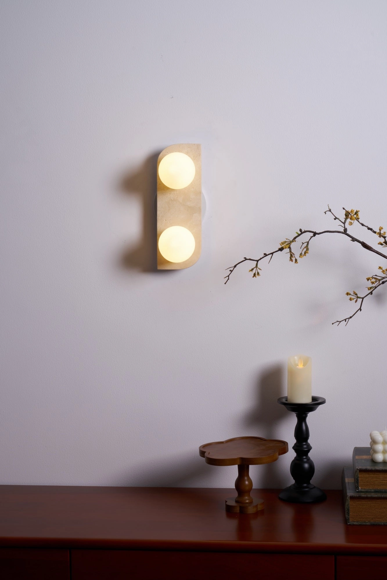 Elysian Travertine Wall Light