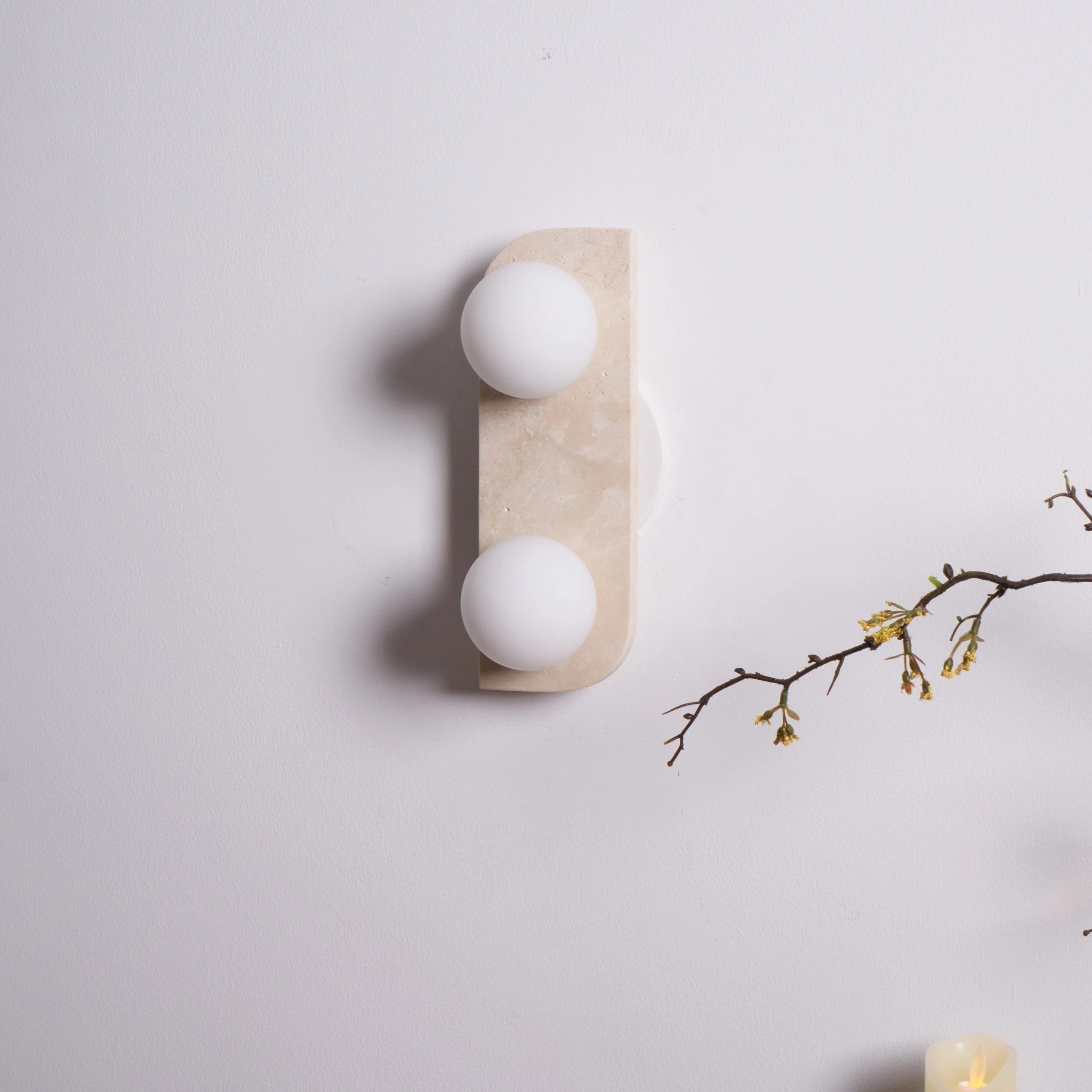 Elysian Travertine Wall Light