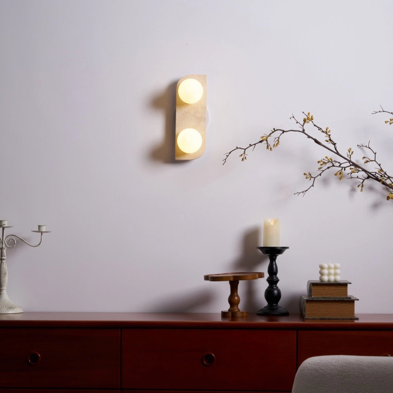 Elysian Travertine Wall Light