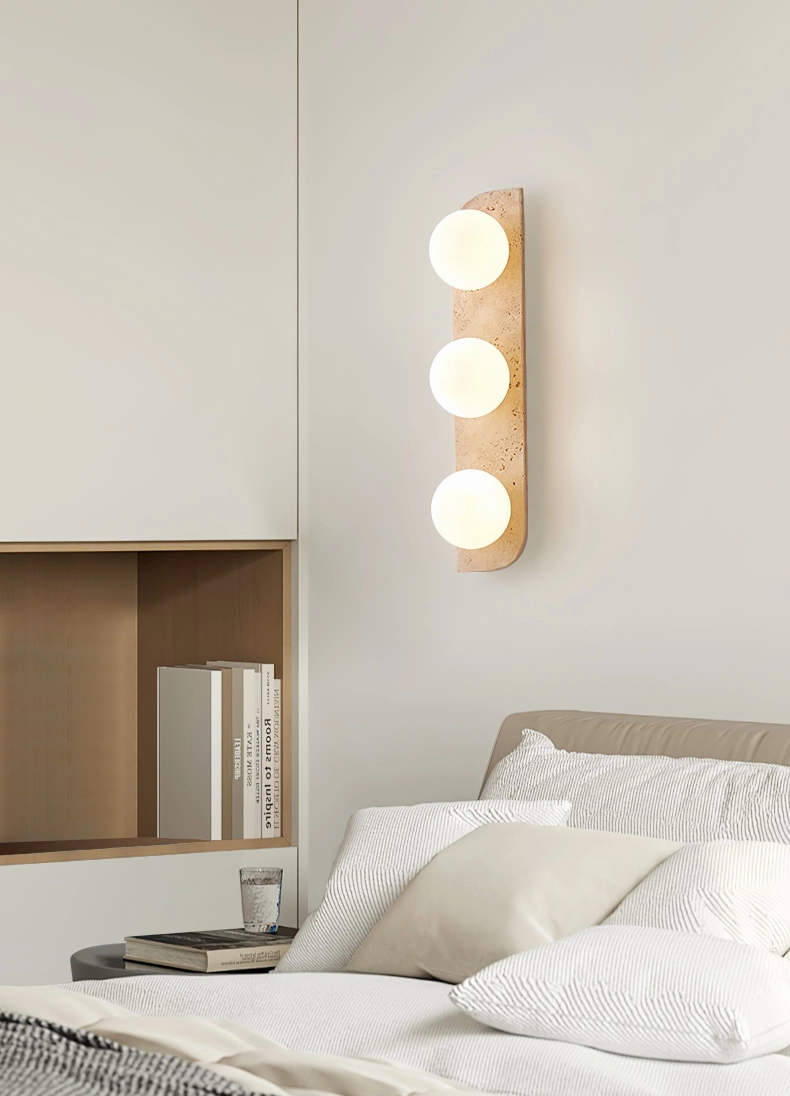 Elysian Travertine Wall Light
