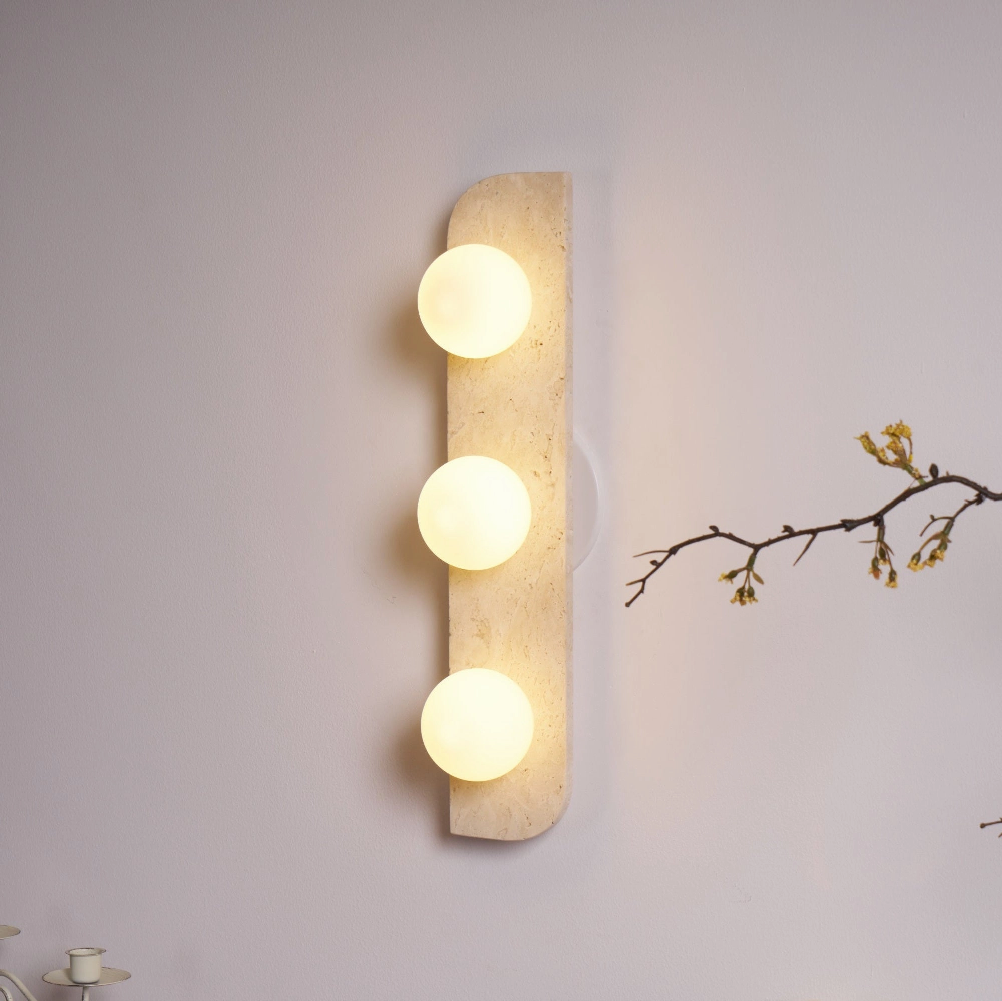 Elysian Travertine Wall Light