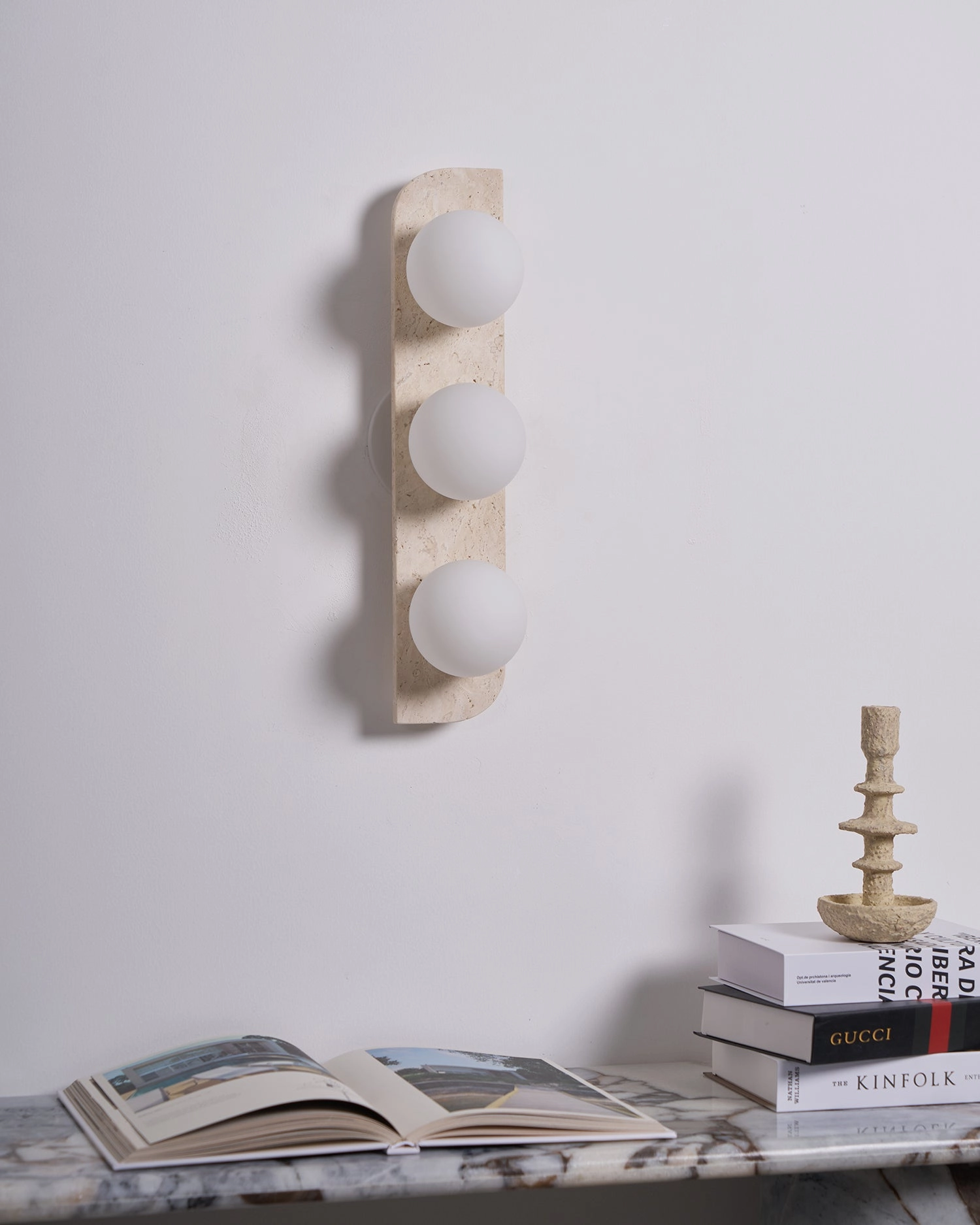 Elysian Travertine Wall Light
