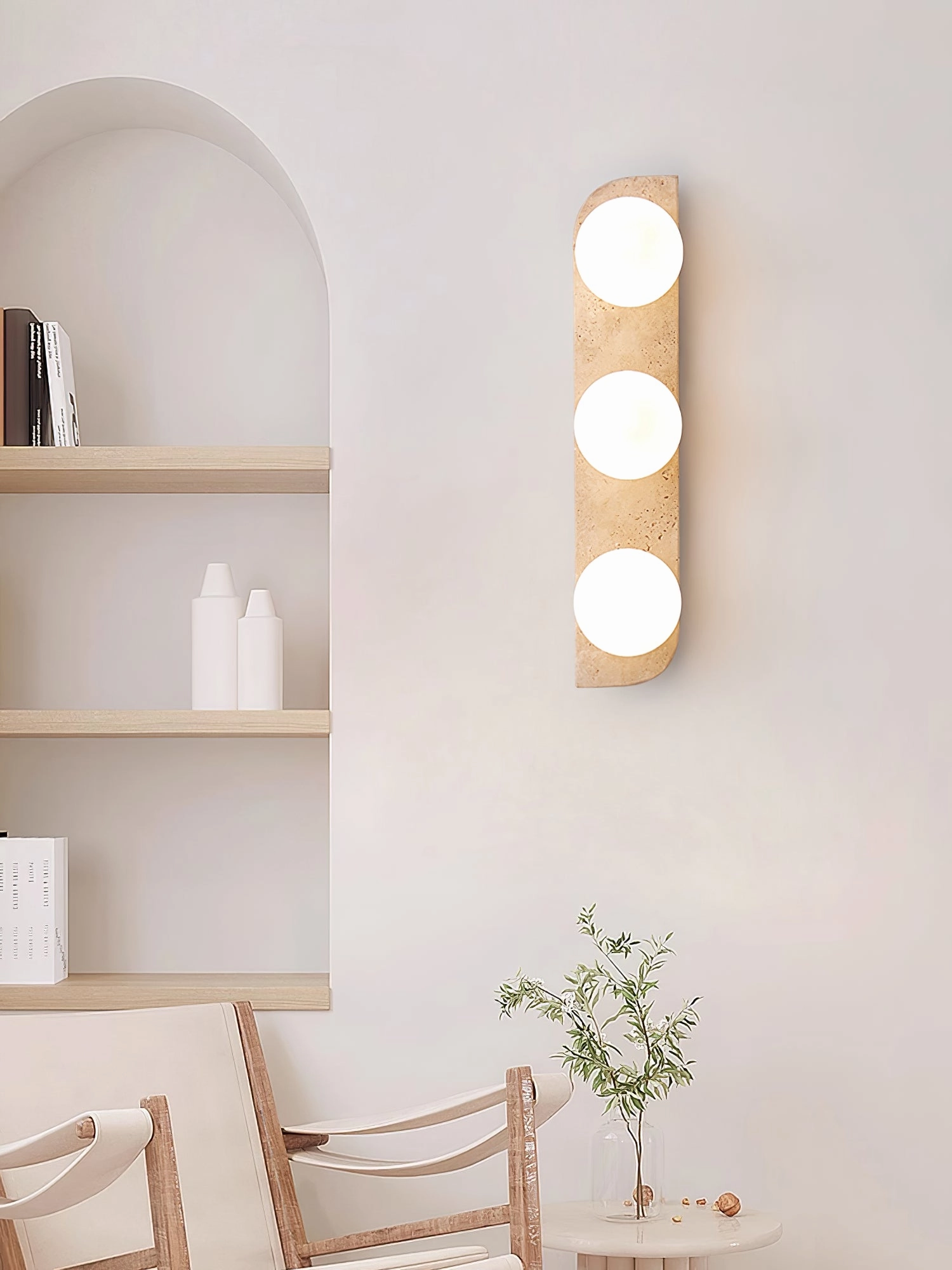 Elysian Travertine Wall Light