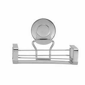 Everloc Solutions Stainless Steel Suction Cup Soap Holder - Silver toothbrush holder,bathroom cup,bathroom organizer