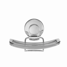 Everloc Xpressions Stainless Steel and Plastic Suction Cup Soap Holder - Silver toothbrush holder,bathroom cup,bathroom organizer