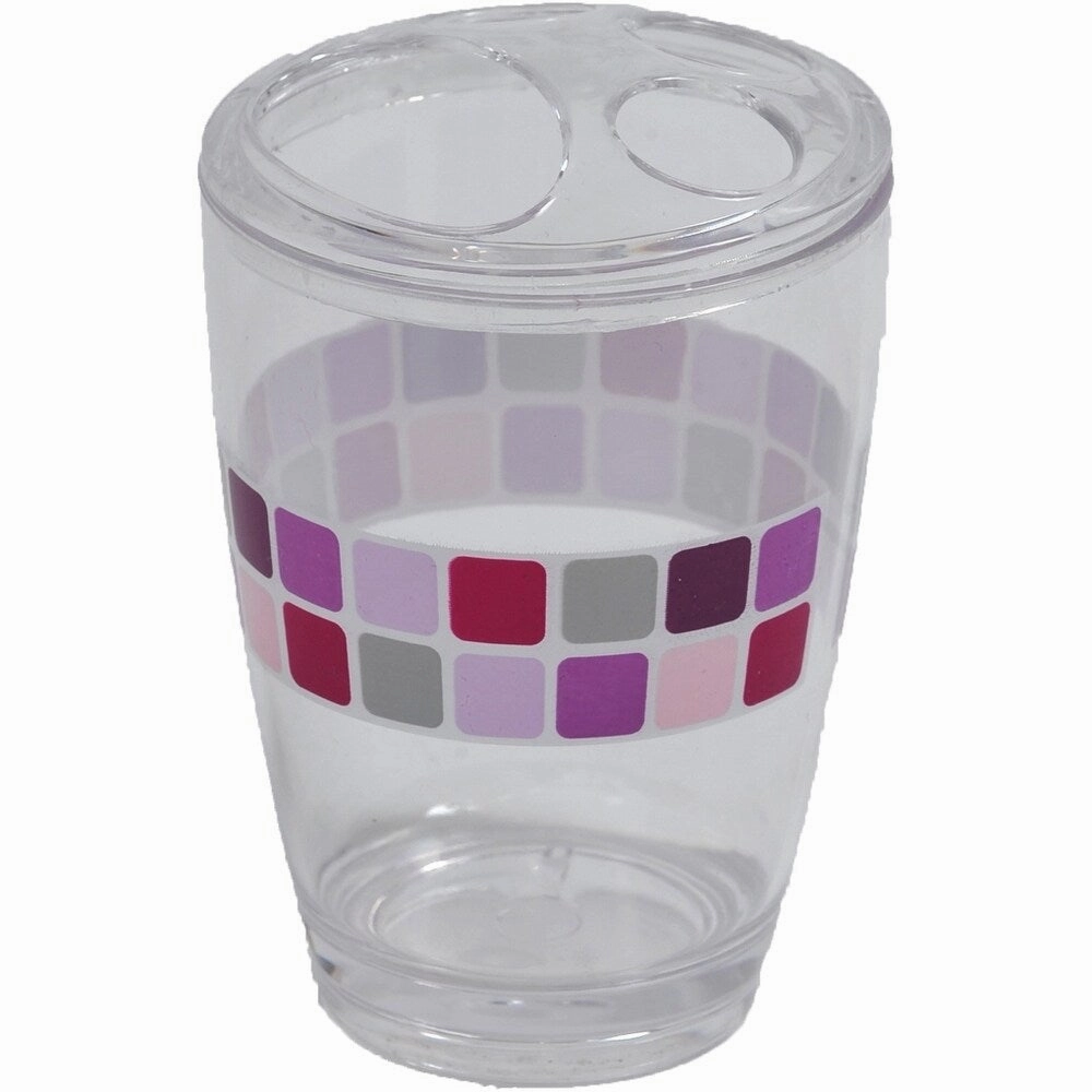 Evideco Clear Acrylic Toothbrush Toothpaste Holder Design Mosaic toothbrush holder,bathroom cup,bathroom organizer
