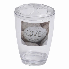 Evideco Clear Acrylic Toothbrush Toothpaste Holder Design Nature toothbrush holder,bathroom cup,bathroom organizer