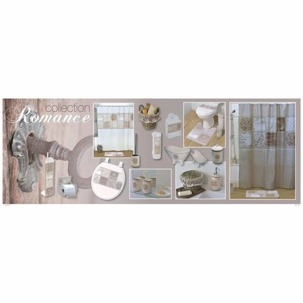 Evideco Paris Romance Dolomite Toothbrush and Toothpaste Holder Beige