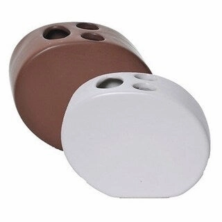 Evideco Stoneware Toothbrush and Toothpaste Holder