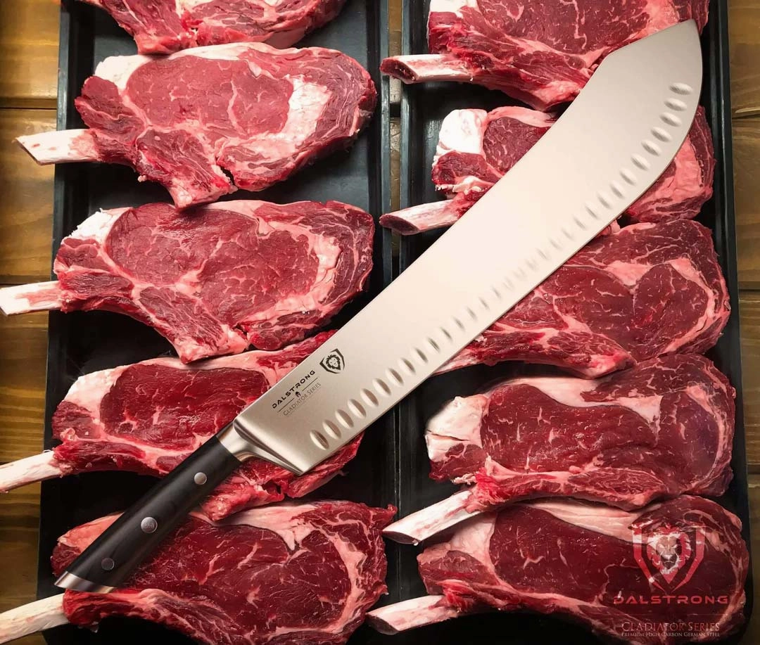 Extra-Long Bull Nose Butcher Knife 14" | Gladiator Series | NSF Certified | Dalstrong 