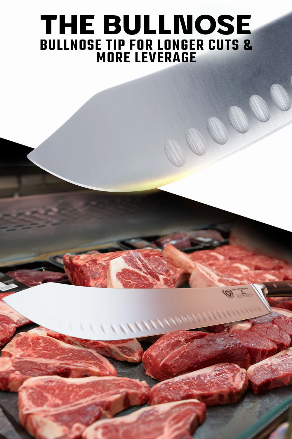 Extra-Long Bull Nose Butcher Knife 14" | Gladiator Series | NSF Certified | Dalstrong 