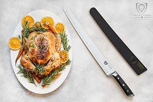 Extra-Long Serrated Slicer 14" | Gladiator Series | NSF Certified | Dalstrong 