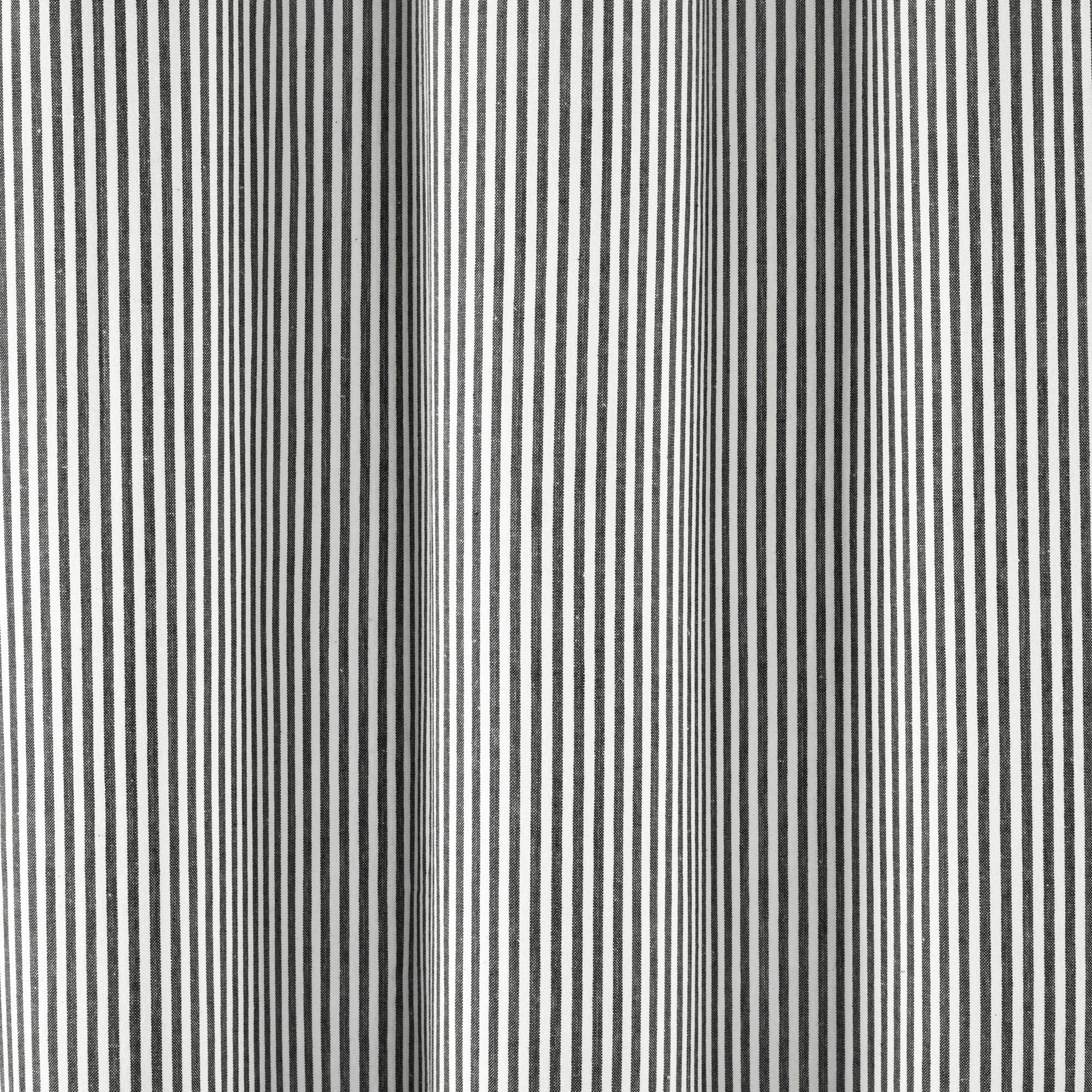 Farmhouse Vintage Stripe Yarn Dyed Recycled Cotton Blend Shower Curtain