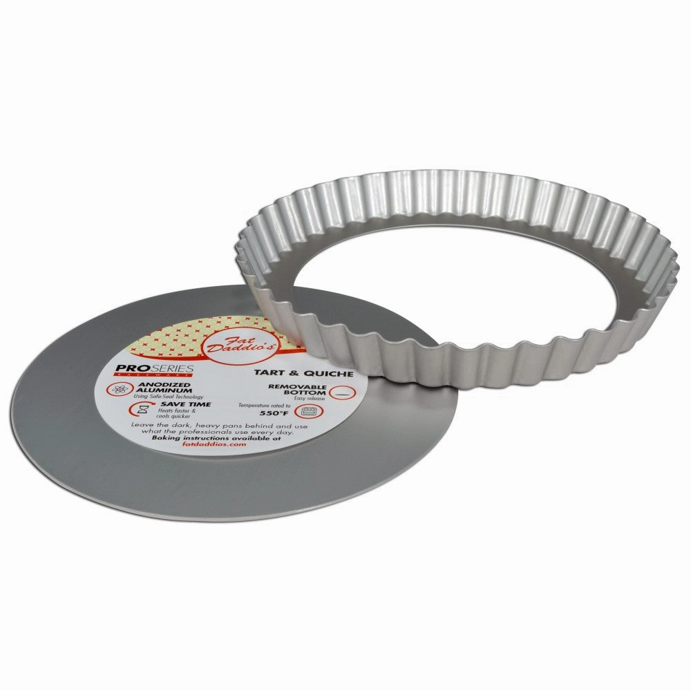 Fat Daddio's PFT-11 Fluted Pan Tart w/ False Bottom, 11" baking tools,cake baking,kitchen gadgets