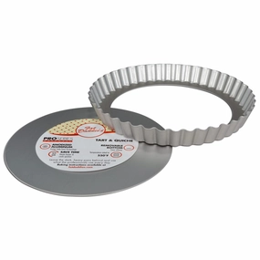 Fat Daddio's PFT-11 Fluted Pan Tart w/ False Bottom, 11" baking tools,cake baking,kitchen gadgets