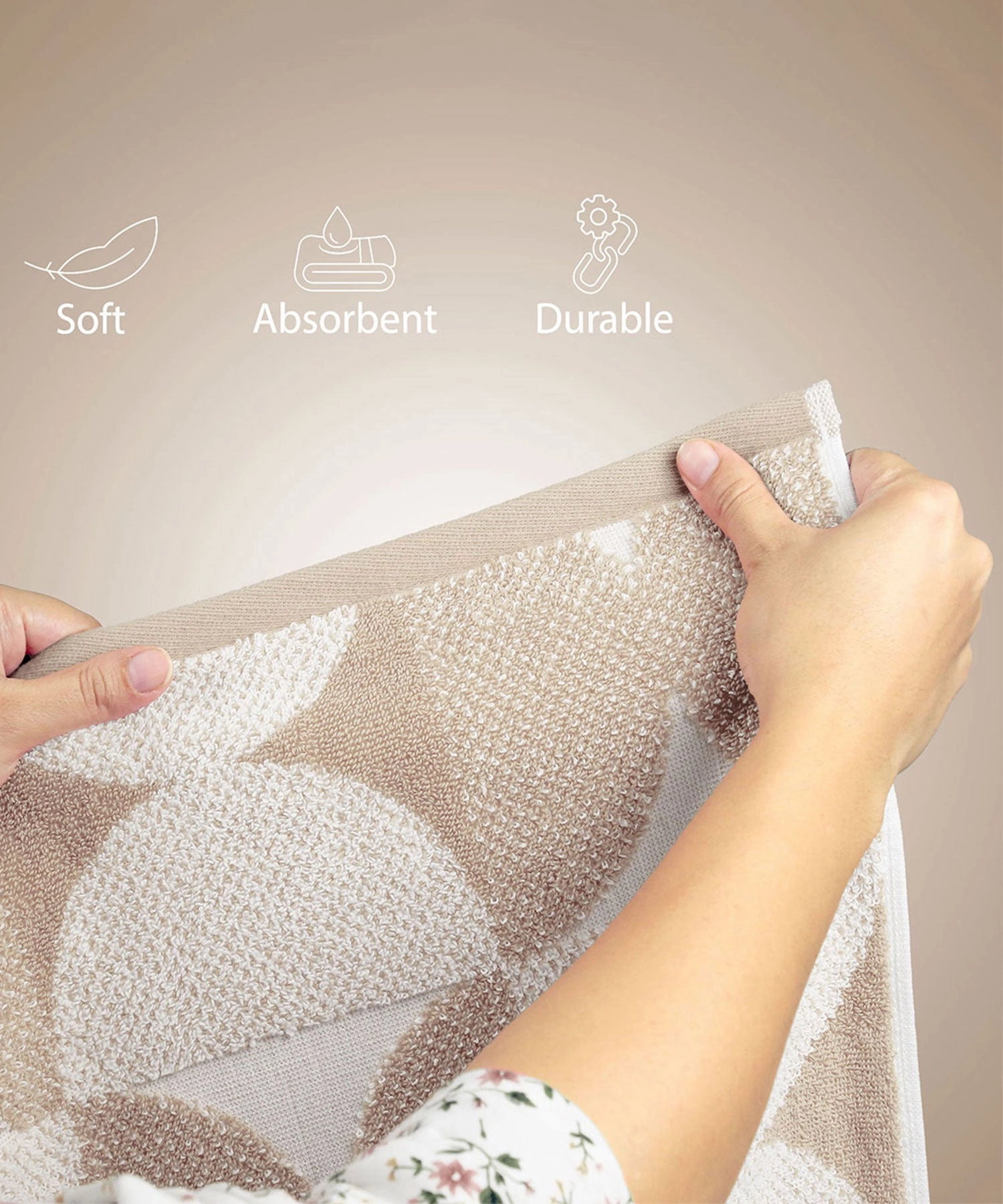 Finesse Fashion Bath Towel, 600 GSM, Cotton Rich, Cashmere