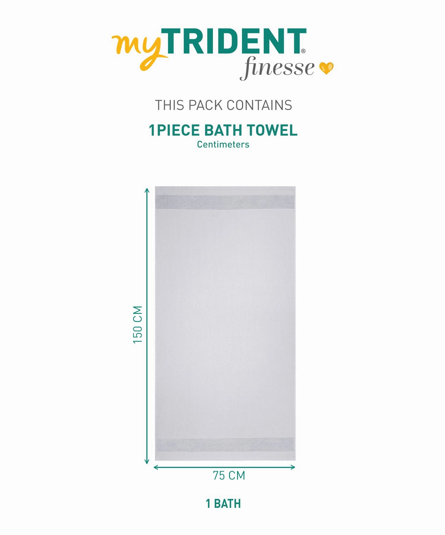 Finesse Fashion Waffle Towel , 600 Gsm, Cotton Rich, Bath Towel, High Rise