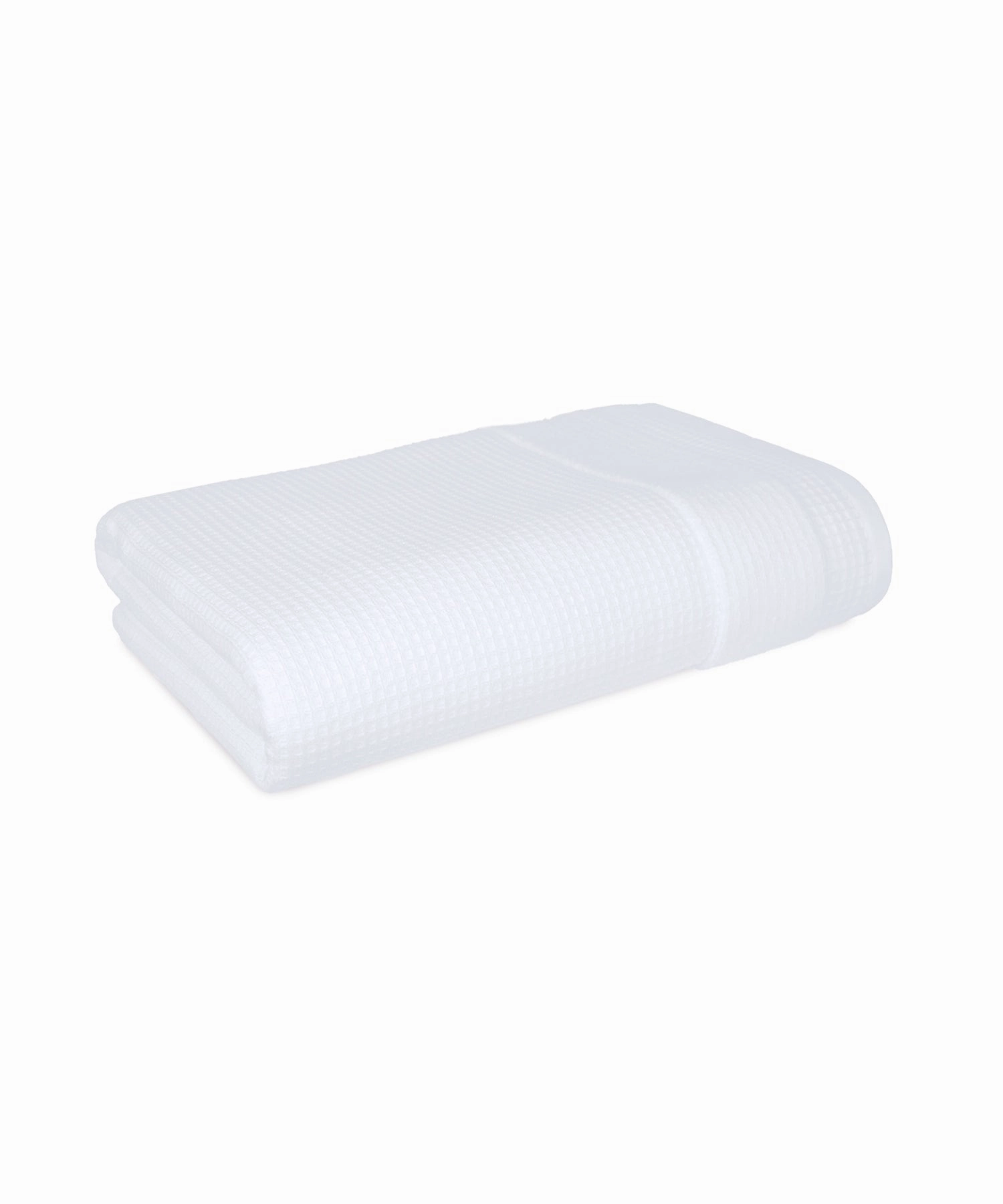 Finesse Fashion Waffle Towel , 600 Gsm, Cotton Rich, Bath Towel, White
