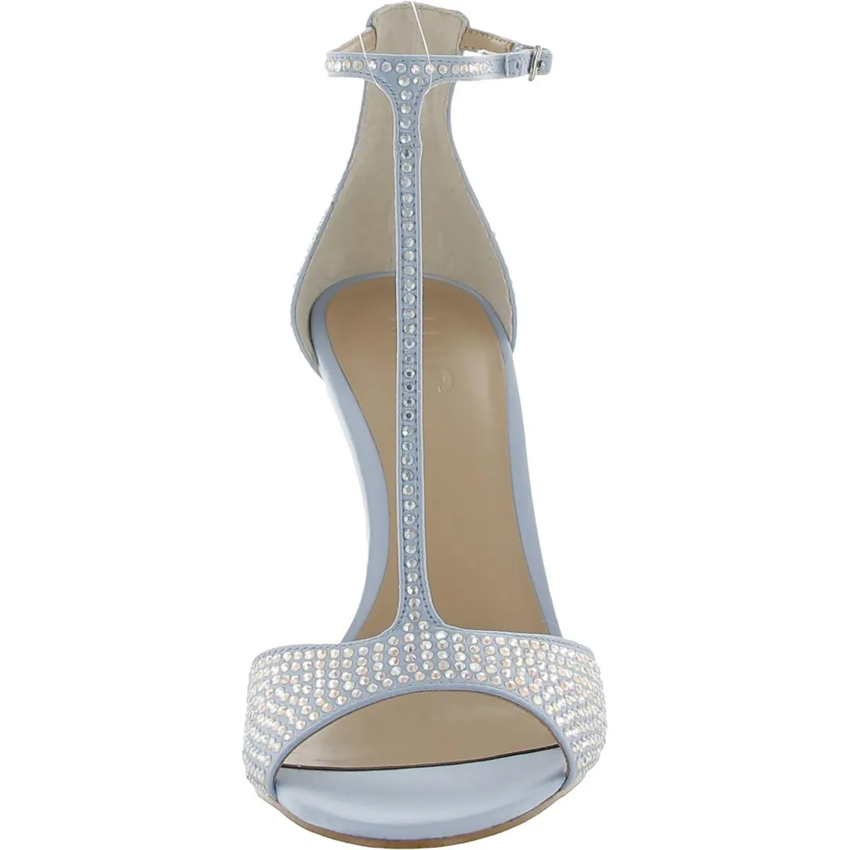 Firah Womens Rhinestone T-Strap Heels