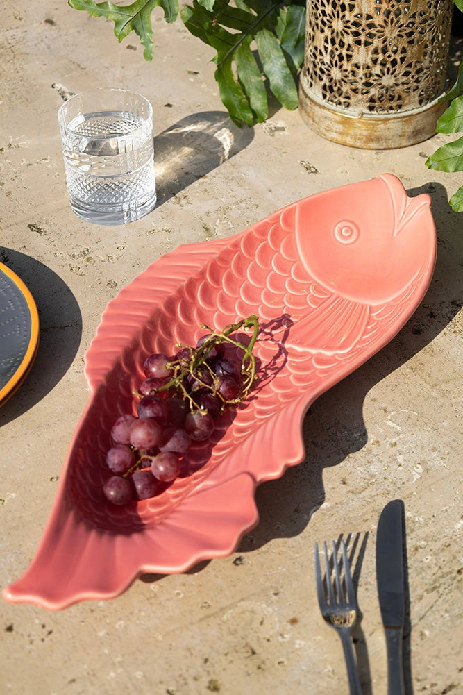Fish-Shaped Ceramic Serving Dish