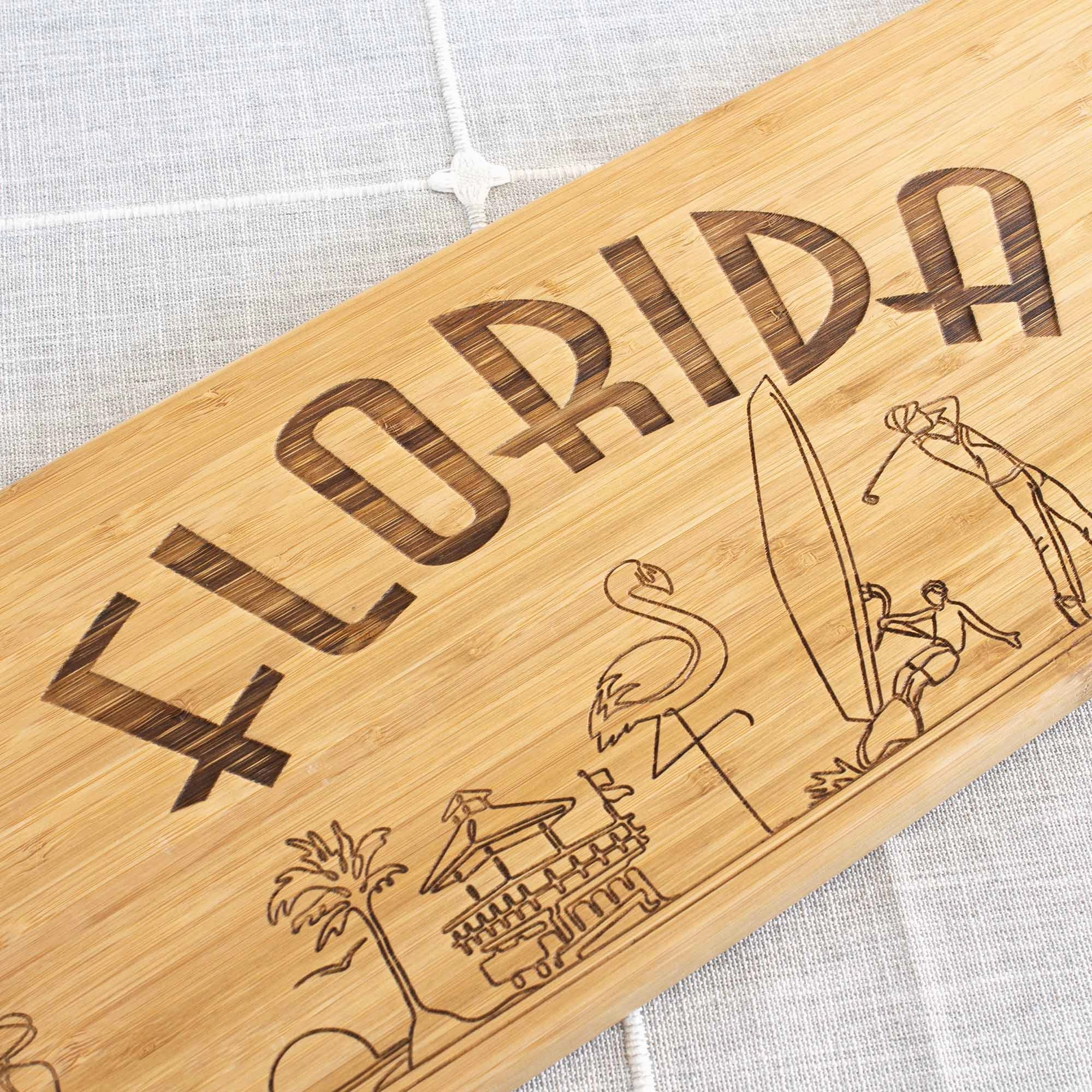 Florida Engraved XL Charcuterie Board, 30" x 8-1/2"