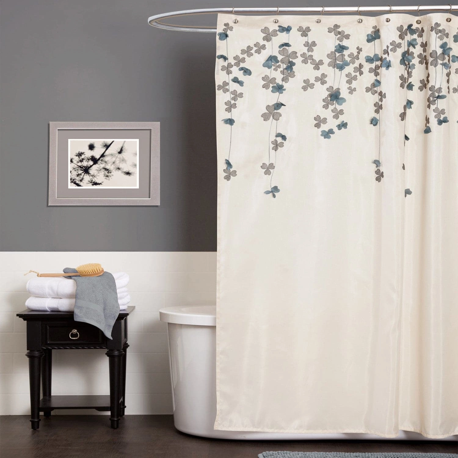 Flower Drops Shower Curtain shower curtain,bath curtain,bathroom decor
