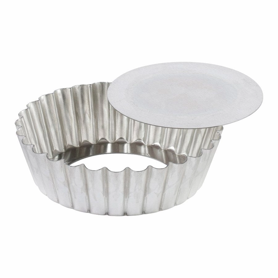 Fluted Tin Tart Mold w/ Removable Bottom, 9-1/2" baking tools,cake baking,kitchen gadgets