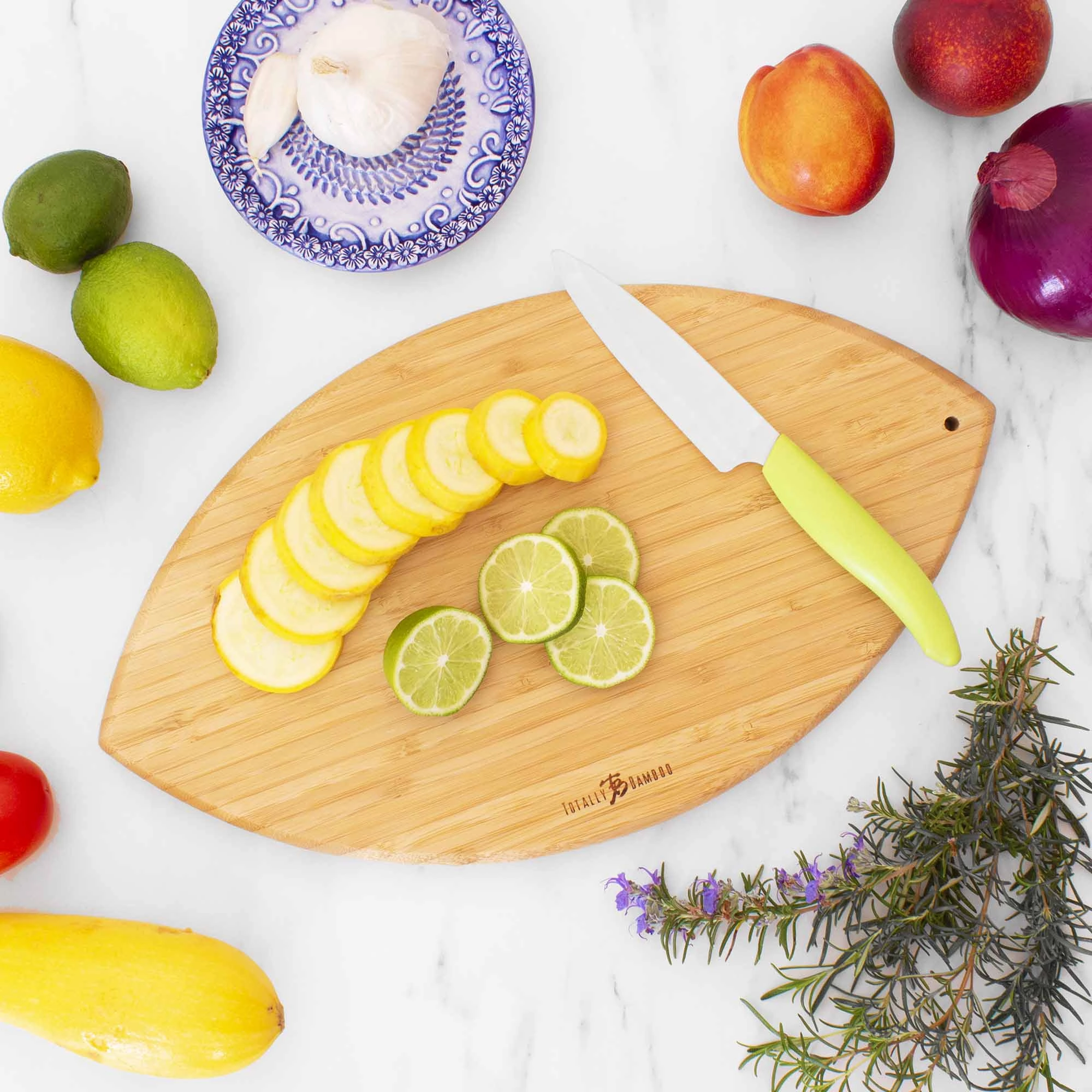 Football Shaped Cutting Board, 15" x 8-1/2"