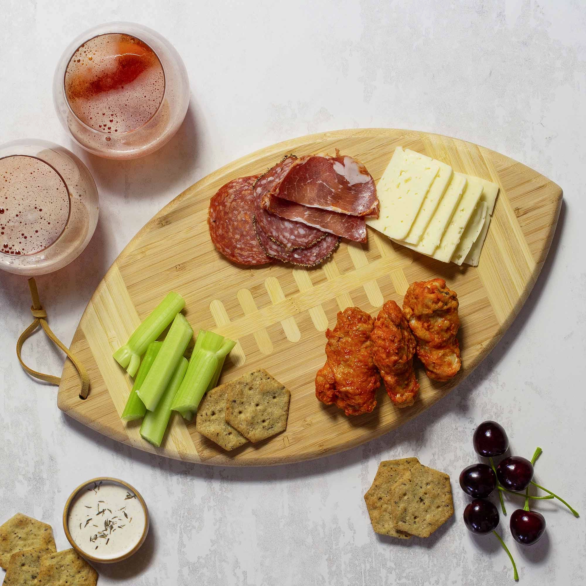 Football Shaped Cutting Board, 15" x 8-1/2"