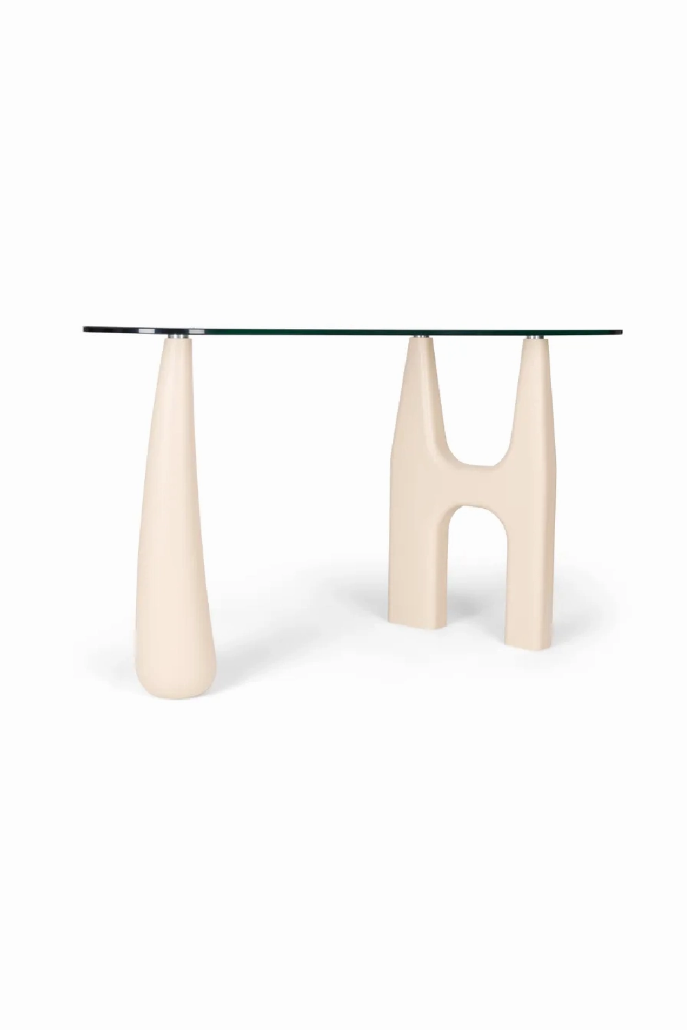 Freeform Tempered Glass Desk | NV Gallery Orwell
