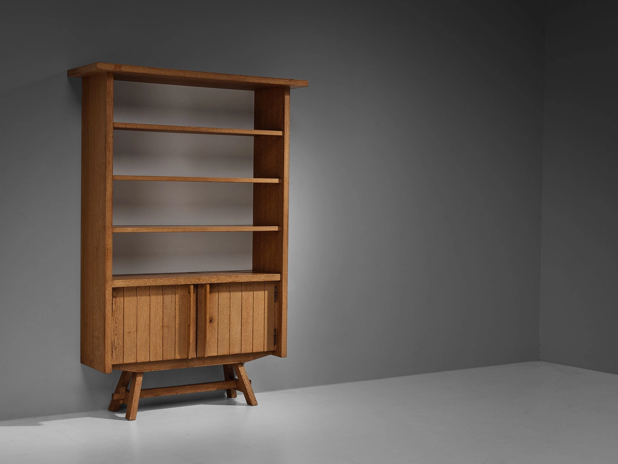 French Bookcase in Solid Oak storage cabinet,organizer,furniture storage