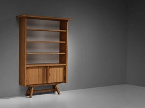 French Bookcase in Solid Oak storage cabinet,organizer,furniture storage