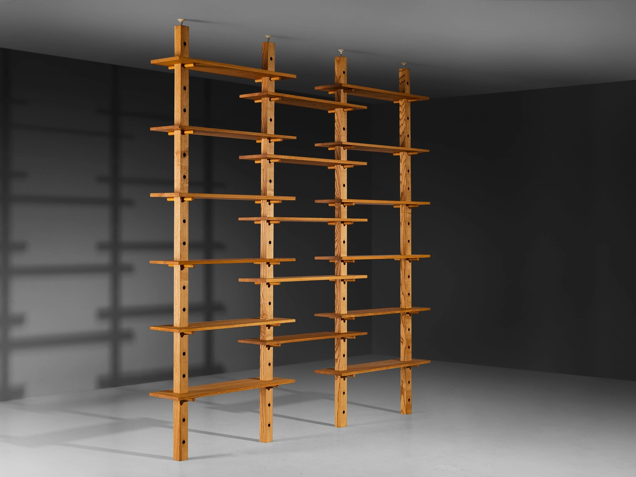 French Mid-Century Modern Bookcase in Solid Ash storage cabinet,organizer,furniture storage