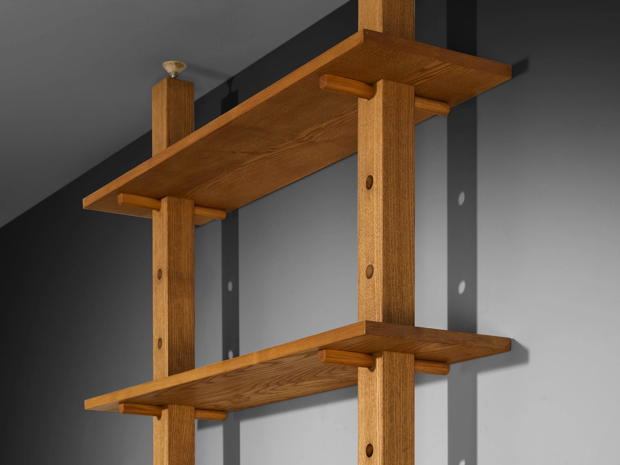 French Mid-Century Modern Bookcase or Shelf Unit in Solid Ash