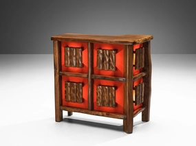 French Multifunctional Cabinet in Solid Elm storage cabinet,organizer,furniture storage