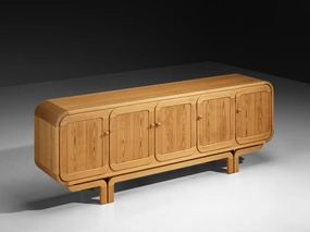 French Postmodern Sideboard in Pine storage cabinet,organizer,furniture storage