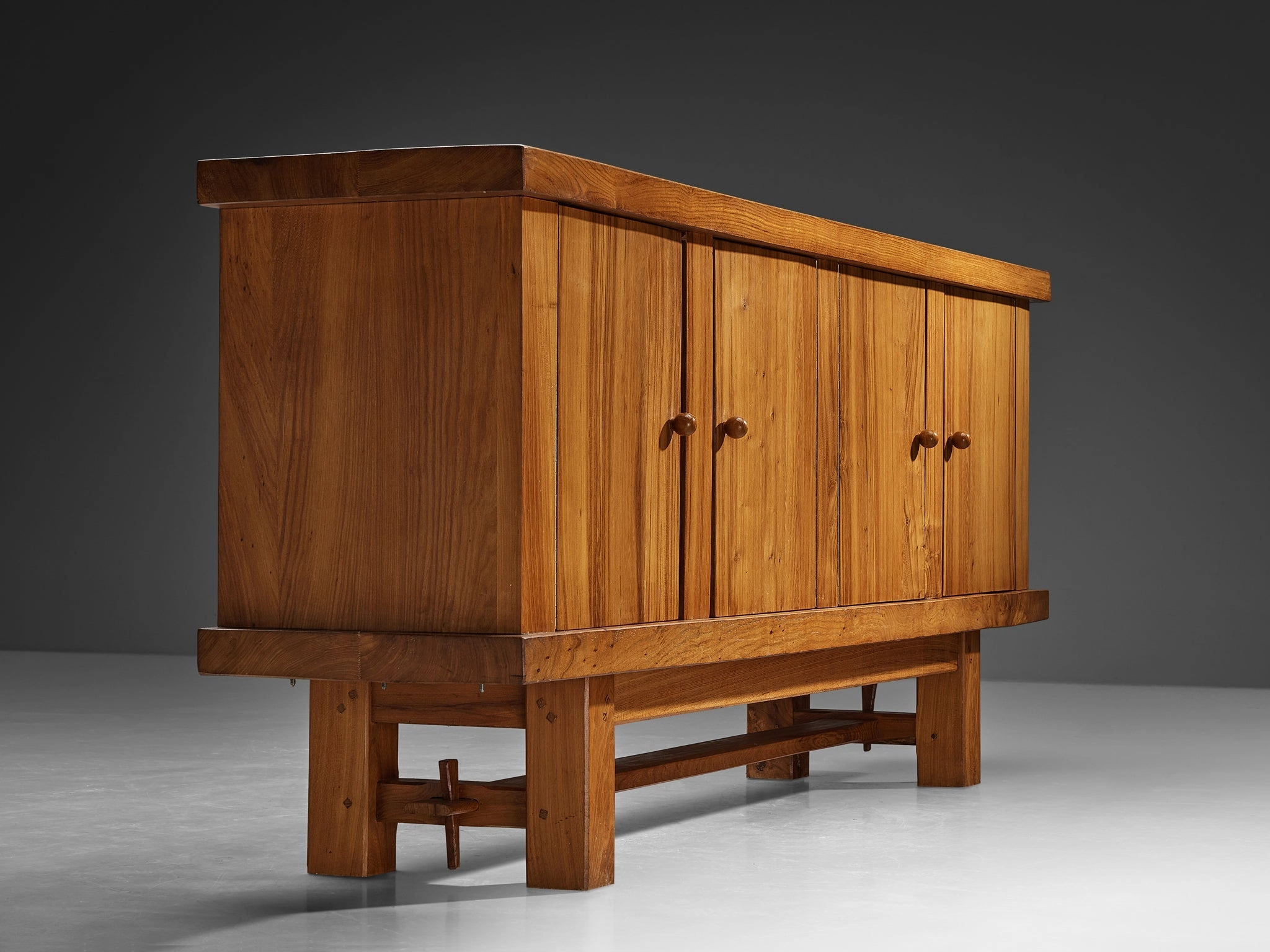 French Sideboard in Solid Elm by Skilled Craftsman