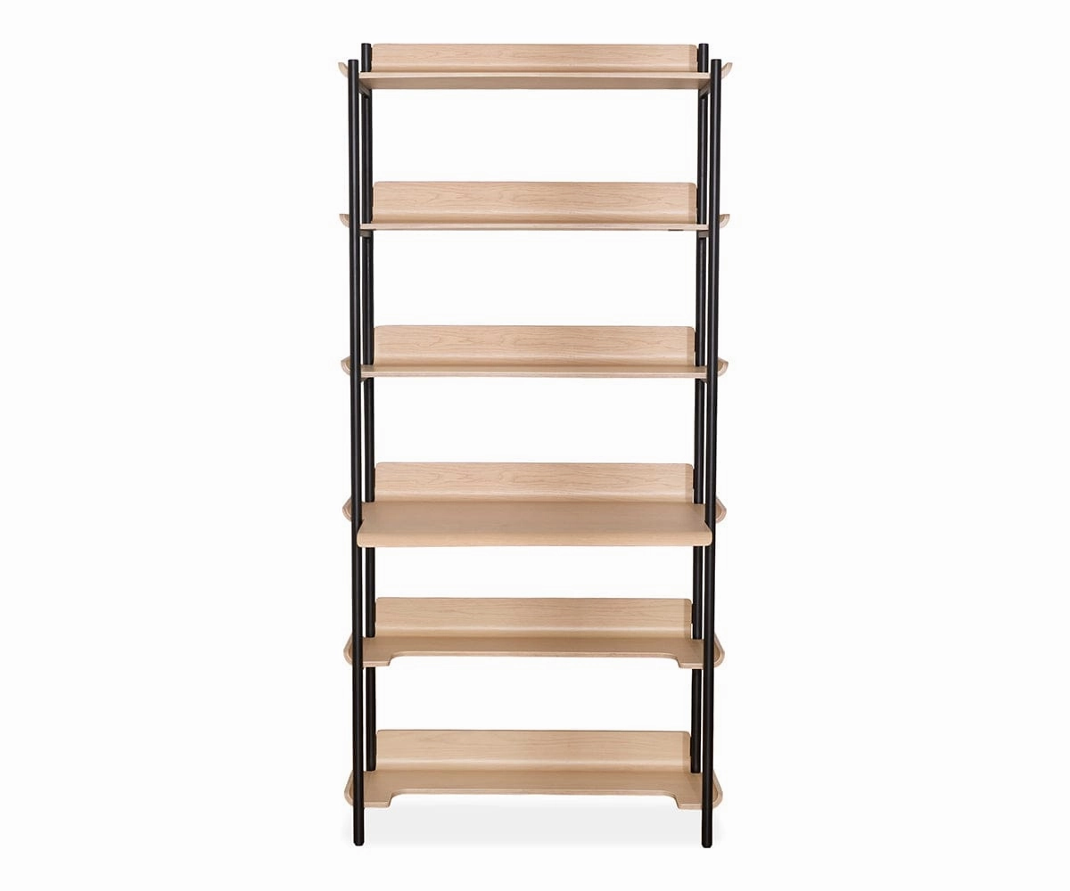 Freya 6 Shelves with desk - Oak sofa,couch,living room furniture