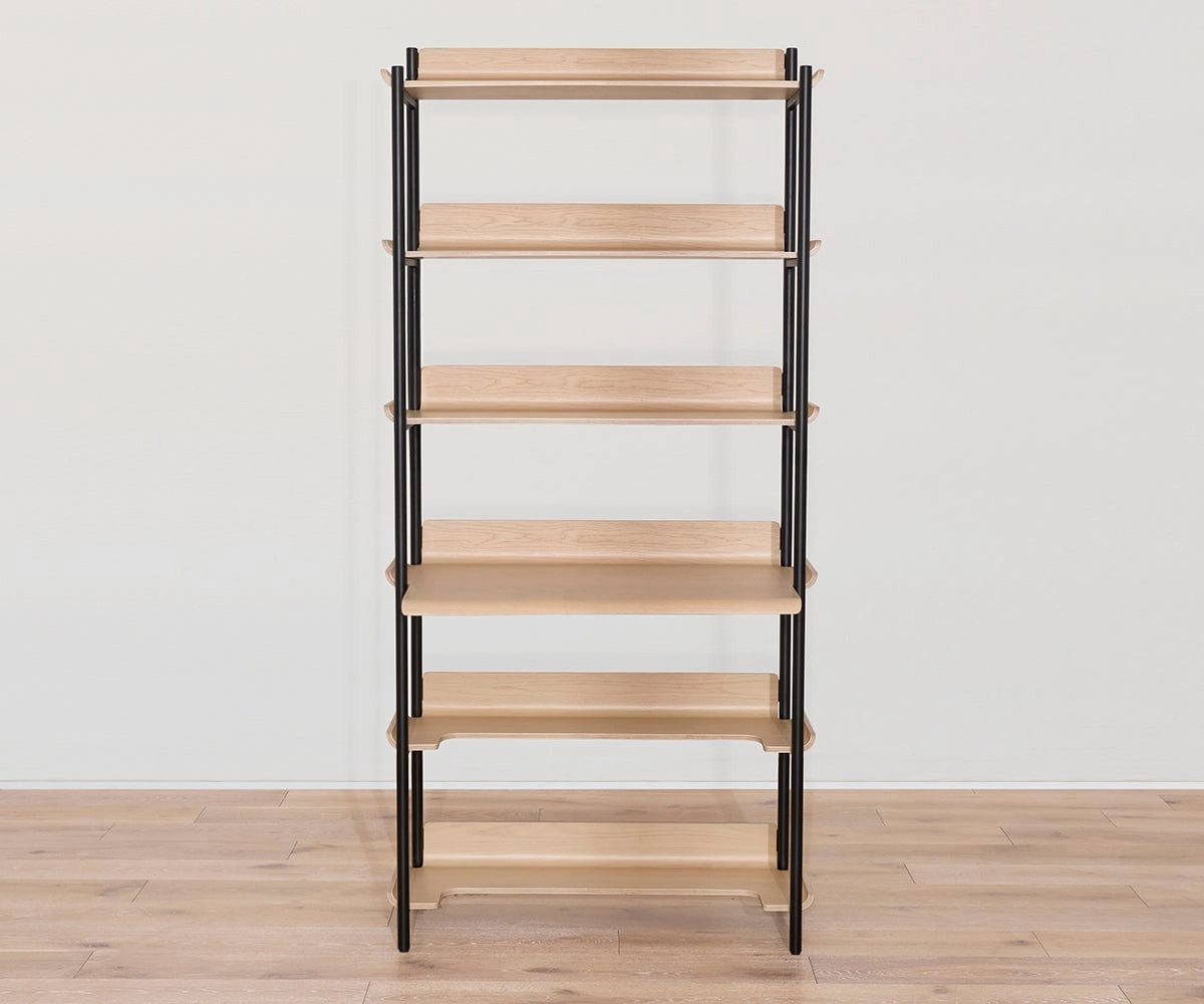 Freya 6 Shelves with desk - Oak