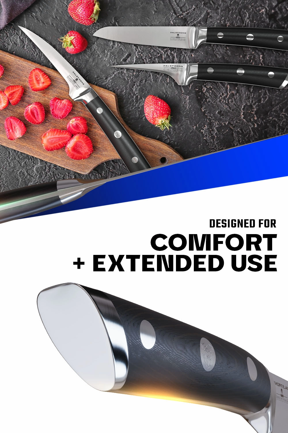 Fruit & Vegetable Paring Knife Set - 3 Piece | Gladiator Series ELITE | NSF Certified | Dalstrong 