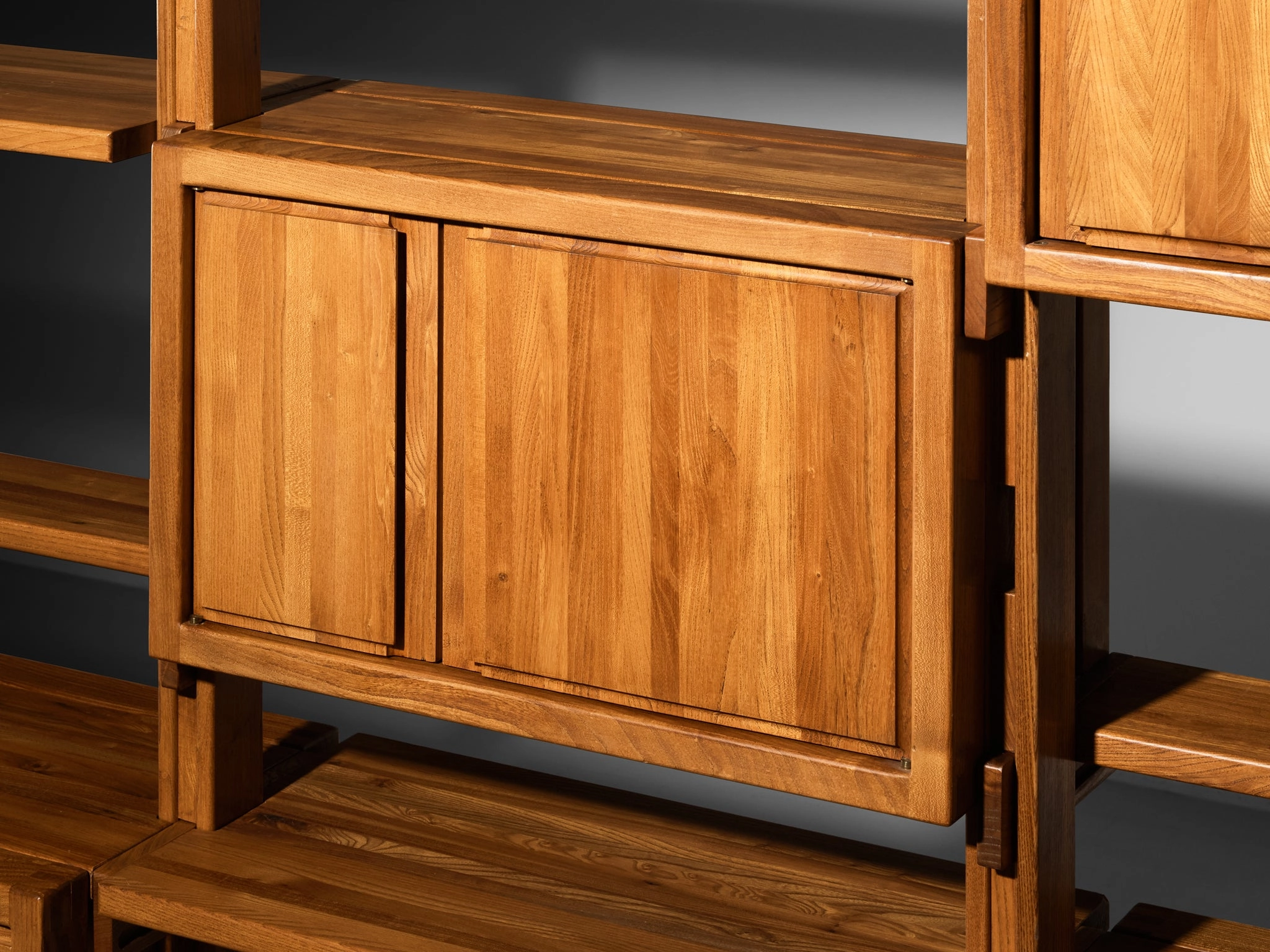 Galerie L'Orme Modular Room Divider or Wall Unit in Solid Elm