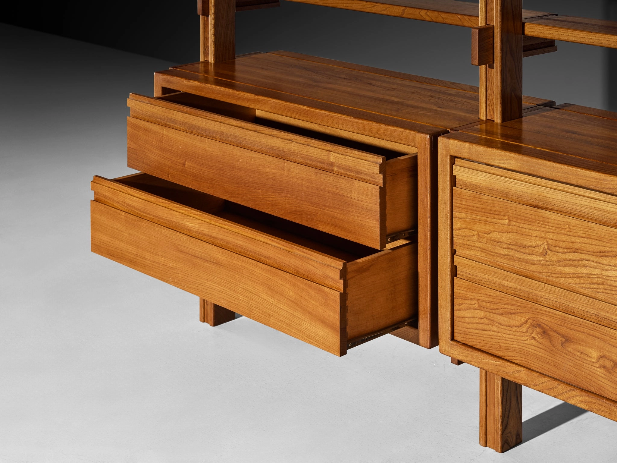 Galerie L'Orme Modular Room Divider or Wall Unit in Solid Elm